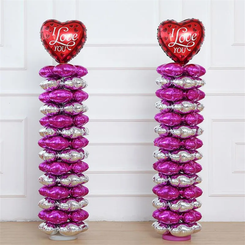 2Sets Balloons Column Stand Kits Arch Stand with Frame Base and Pole Wedding Birthday Party Decor Balloons Accessories Supplies