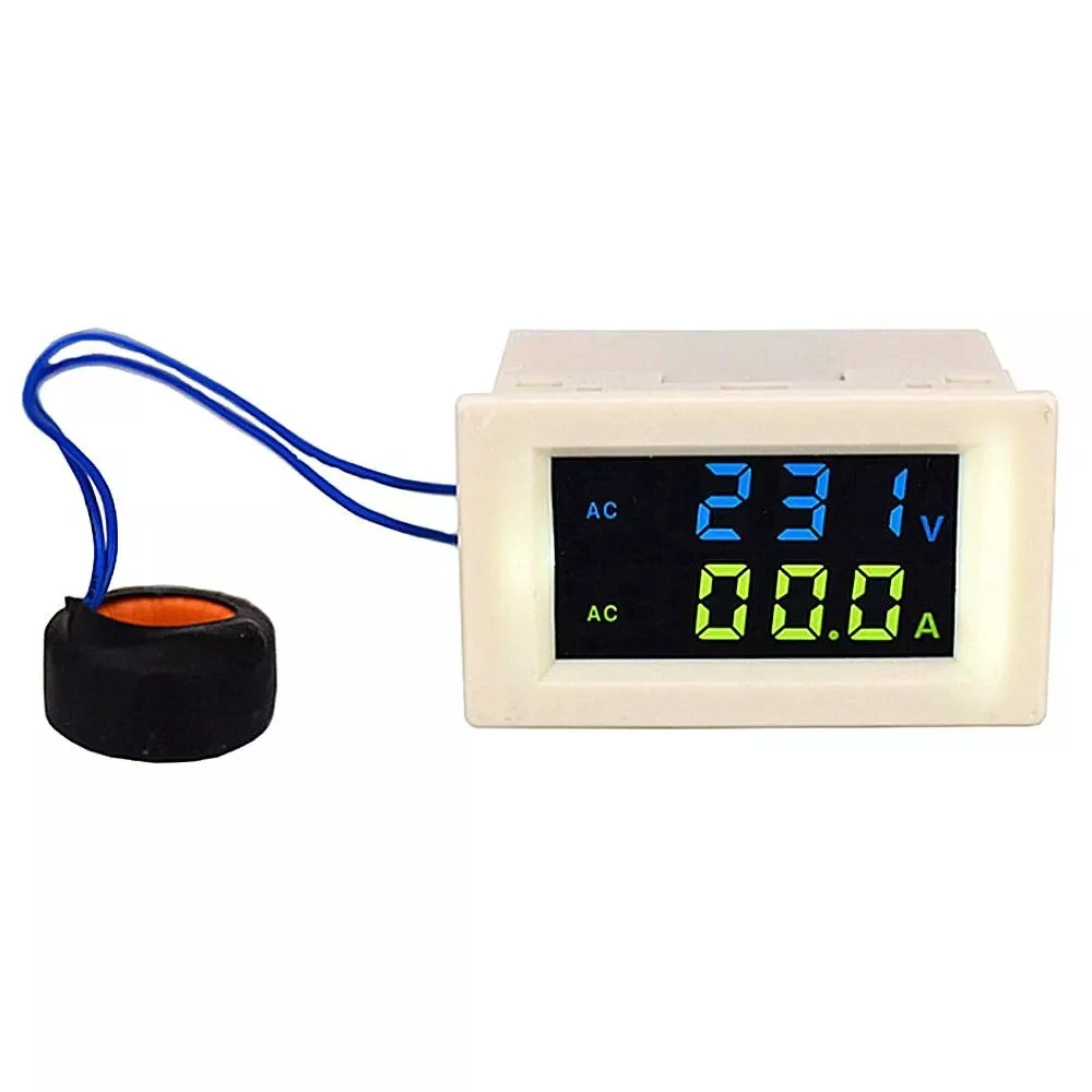 KKMOON Double Digital Voltmeter  AC80-500V Voltage Tester Current Meter Display LCD Ammeter Volt Meter