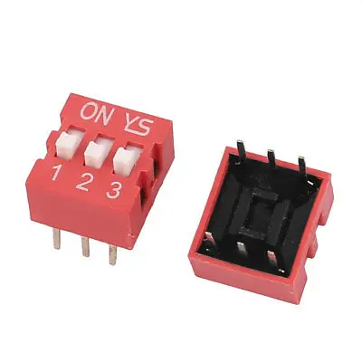 10 Pcs DIP Switch 2 Row 6 Terminals 3 Positions Sliding Switch 2.54mm Pitch