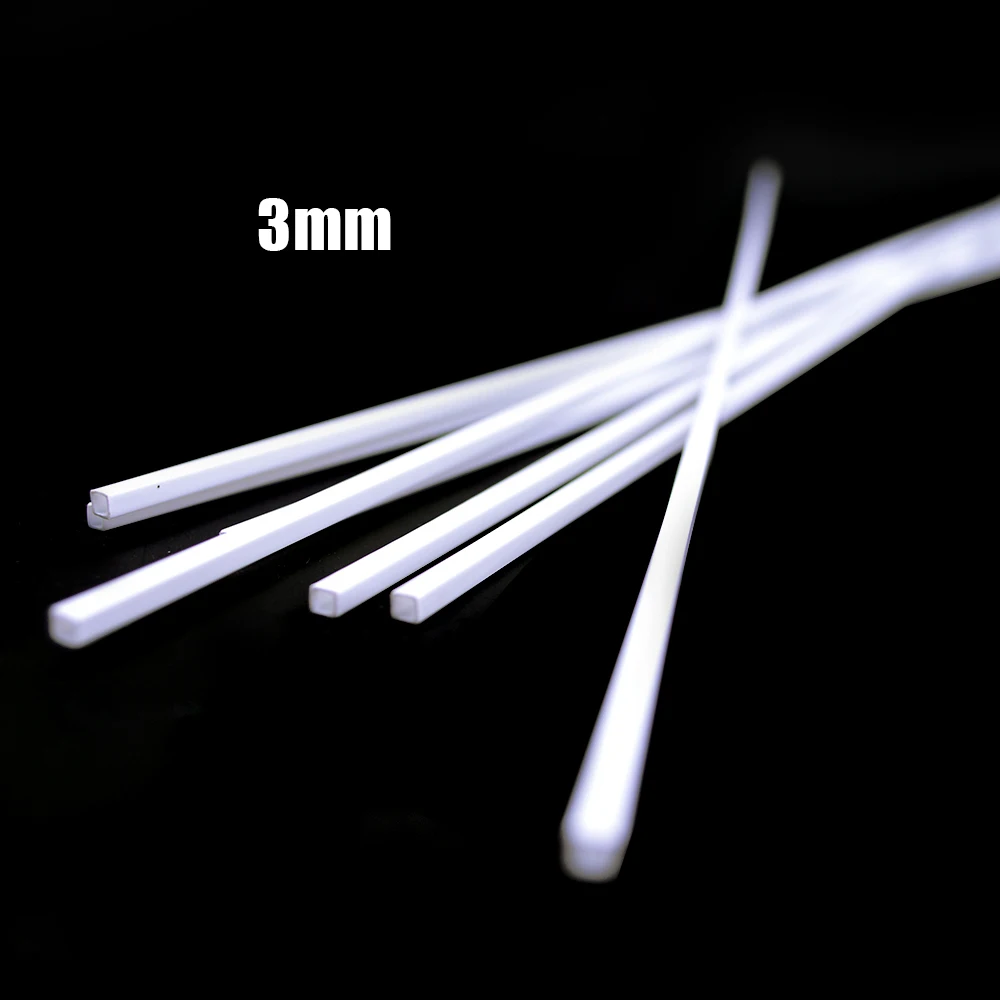 100pcs 3.0*3.0mm Square tube ABS Plastic pipe JYG-3.0 50cm length