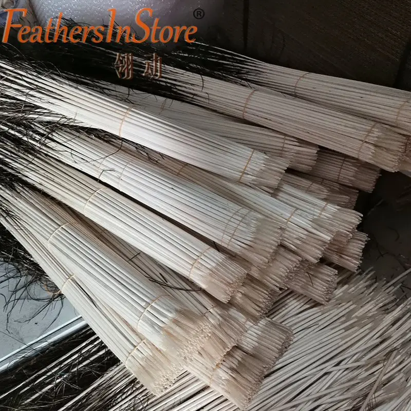 Wholesale 1000pcs Peacock Feather Stick for Fishing pole Buoy Feather rod big diameter 4.5-6.5mm stalks on floats