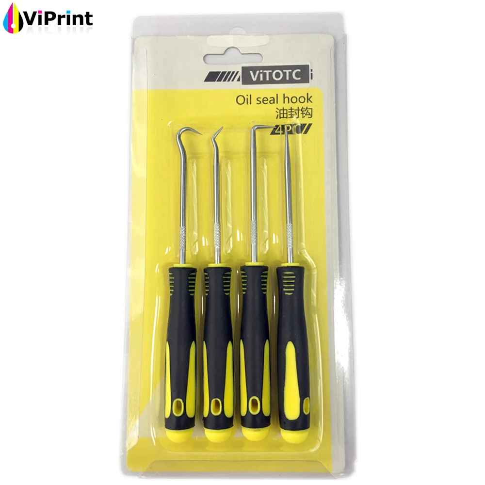 4PC Cartridge Toner Powder Refill Reset Tool Kit Laser Printer PhotoCopier Maintenance Screwdriver Tool Set Oil Seal Hook