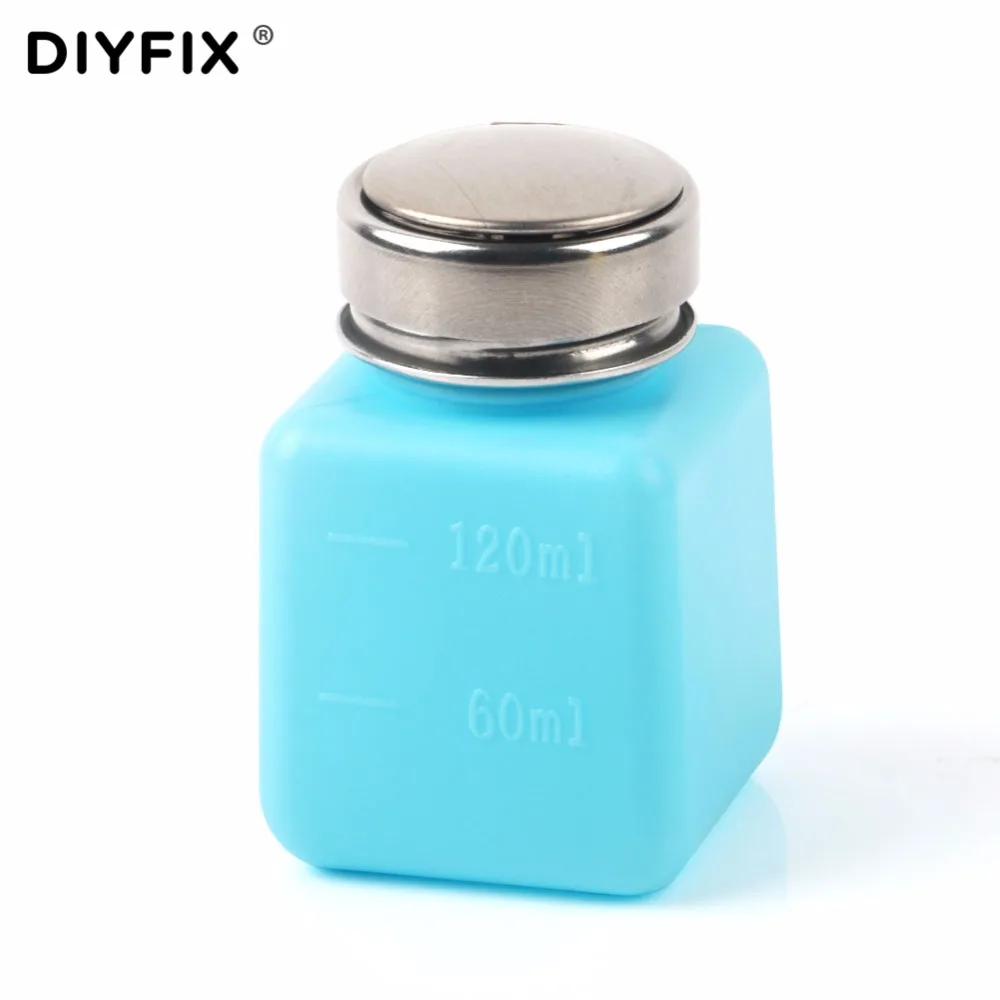 DIYFIX 120ML bottiglia per pressa per alcol liquido vuota rimozione residui di colla strumento pulito bottiglia per pompa Dispenser portatile