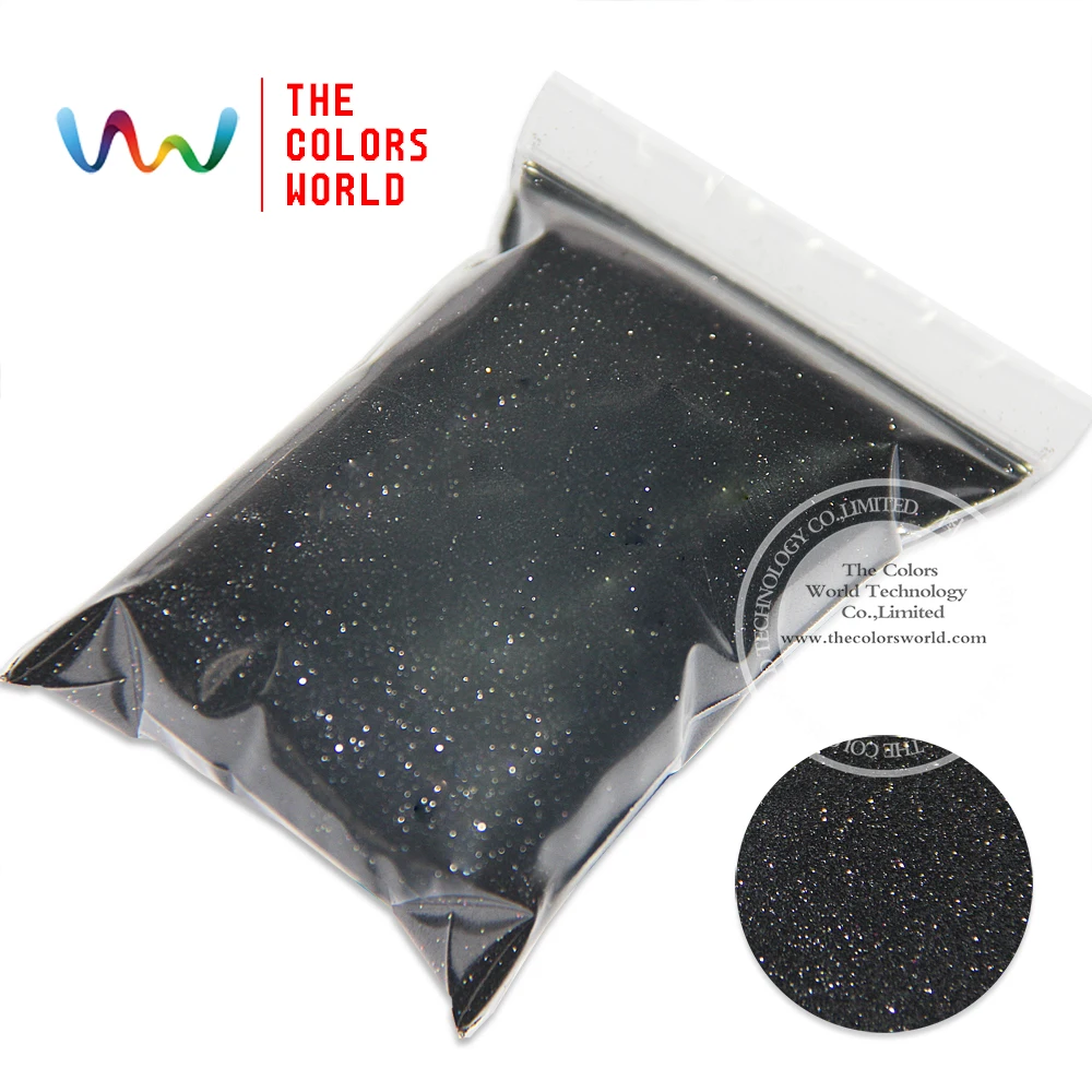 

TCP16 Pearlescent Black Colors 0.2MM 008 Size Solvent Resistant Glitter for nail gel nail polish or Other art Decoration