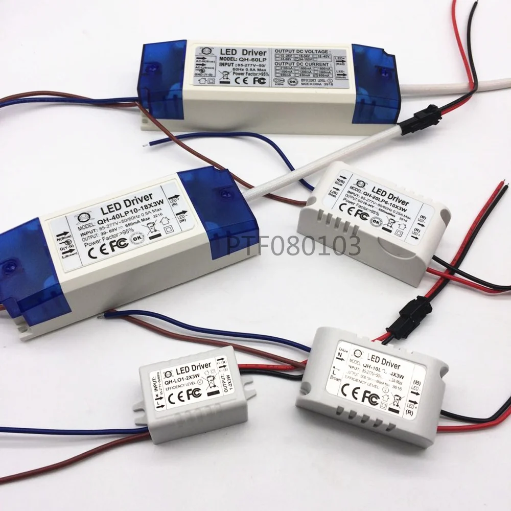 AC 85-265V 1-3x3w 2-4x3w 6-10x3w 10-18x3w 18-30x3w 600mA 650mA LED Driver Power Supply Transformer Light Power Supply F 3w LED