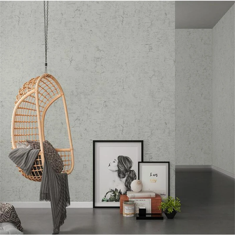 beibehang Gray non-woven modern minimalist Scandinavian wallpaper cement gray wind wallpaper living room bedroom papel de parede