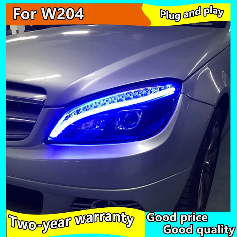 Car Styling Head Lamp for W204 Headlights 2007-2010 C300 C260 Upgrade W205 Head Light DRL Hid Bi -Xenon Auto Accessories