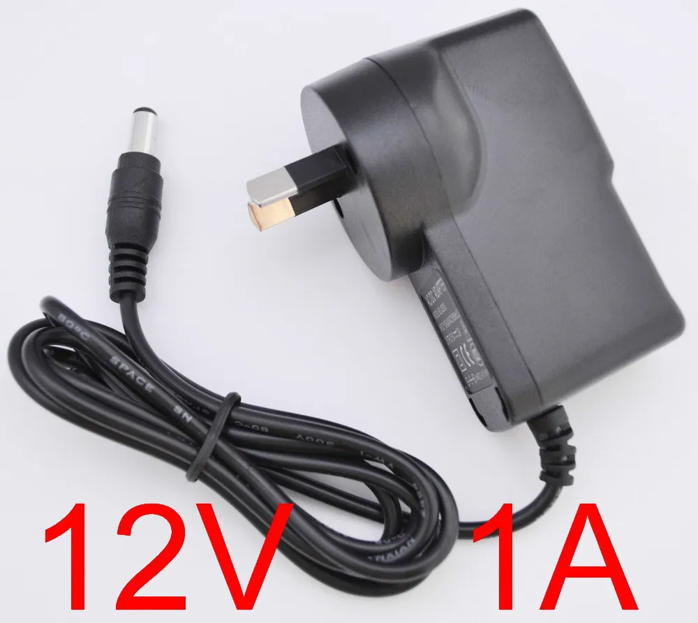 1PCS 12V1A  AC 100V-240V Converter Adapter DC 12V 1A 1000mA Power Supply AU 2 Plug DC 5.5mm x 2.1mm