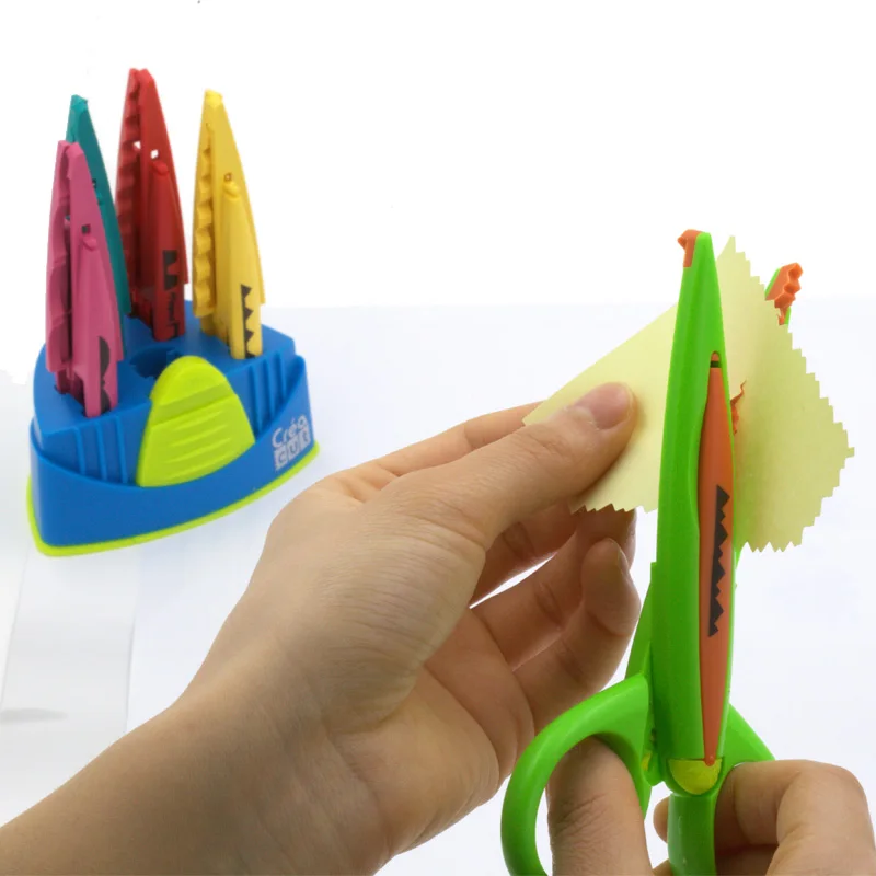 Scraft Scissors Child Safety Scissors Set Handmade Decorative pattern Children DIY Tools Tesouras para artesanato