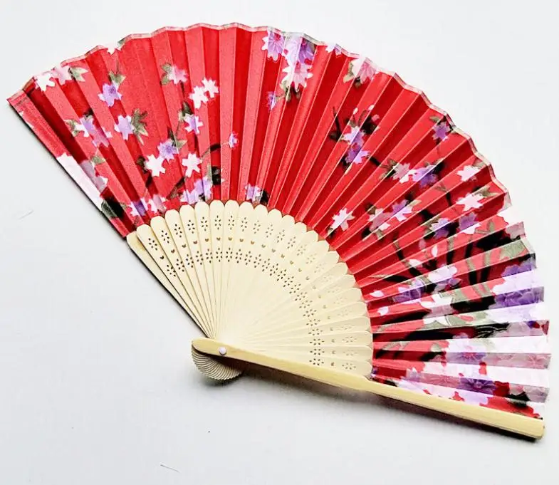 250 Personalized Silk Wedding Fan,Japanese Folding Hand Fan,Chinese Dance Fans,Wedding Shower Gift,with Laser-Cut Gift box SN236