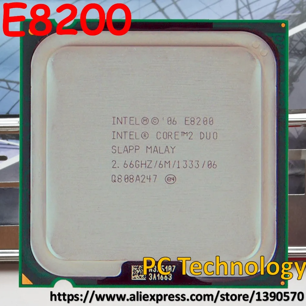 Original Intel core 2 duo CPU E8200 desktop processor 2.66GHz,6M,1333MHz,775pin,45nm free shipping ship out within 1 day