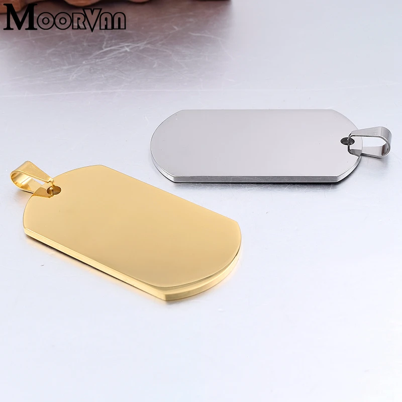 Moorvan 2024 New sale Men Hiphop US Military Army Charm Dog Tags pendant necklaces fashion punk male necklace jewelry gifts