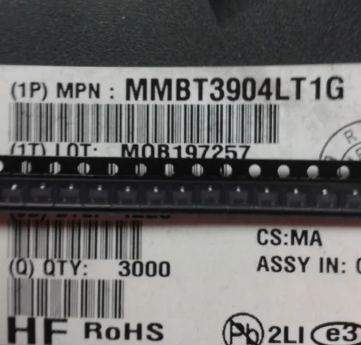 MMBT3904LT1G MMBT3904 2N3904 1AM 0.2A 40V NPN SOT-23 Transistor  ROHS ORIGINAL 50PCS/LOT