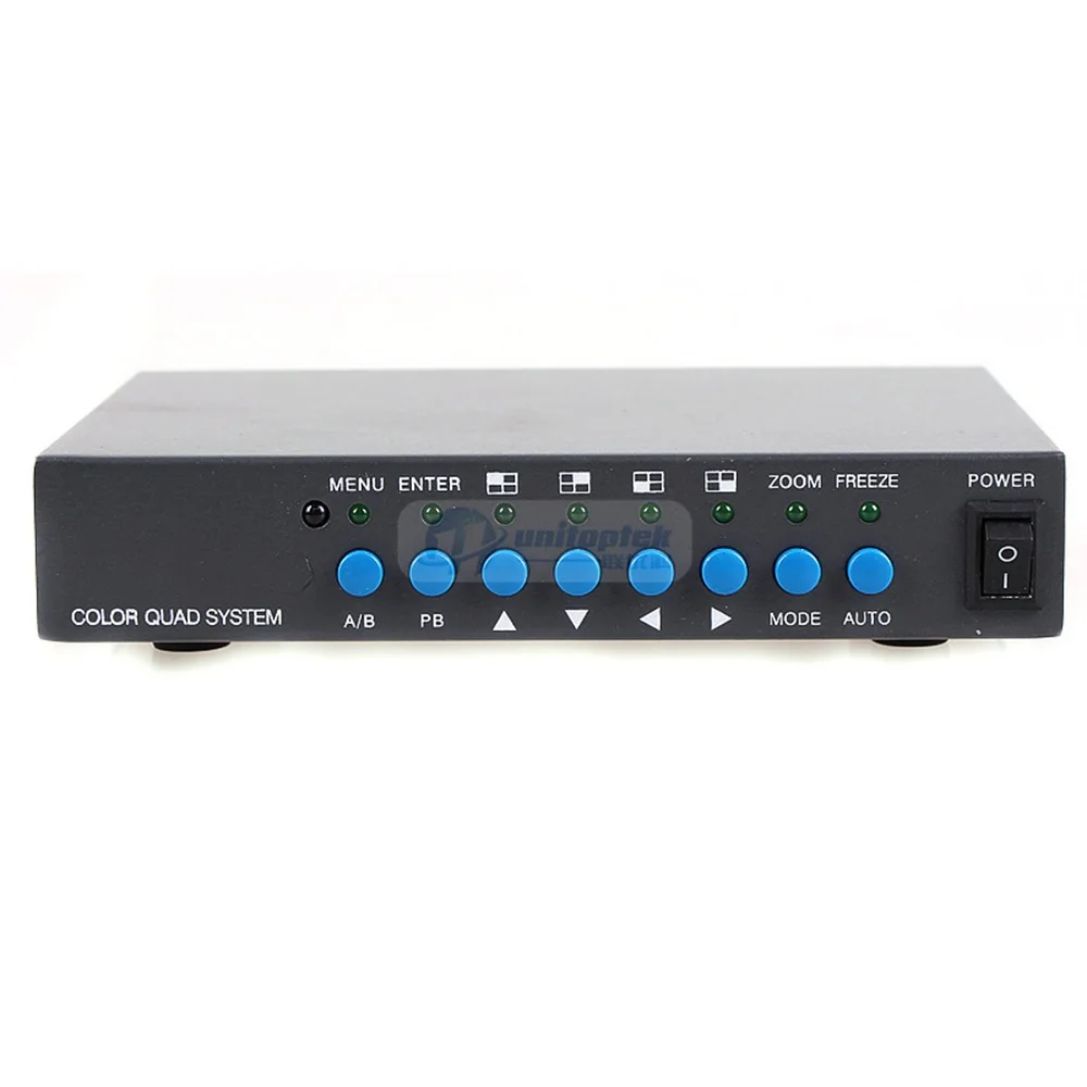 8CH VGA-OUT Digital Color Video Quad Splitter Processor BNC Switcher for CCTV Security System