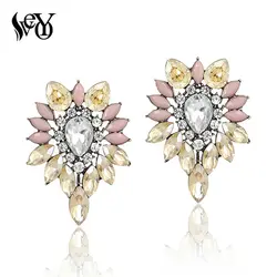 VEYO Vintage Earrings Crystal Stud Earrings For Woman High Quality Lead Free Nickel Free