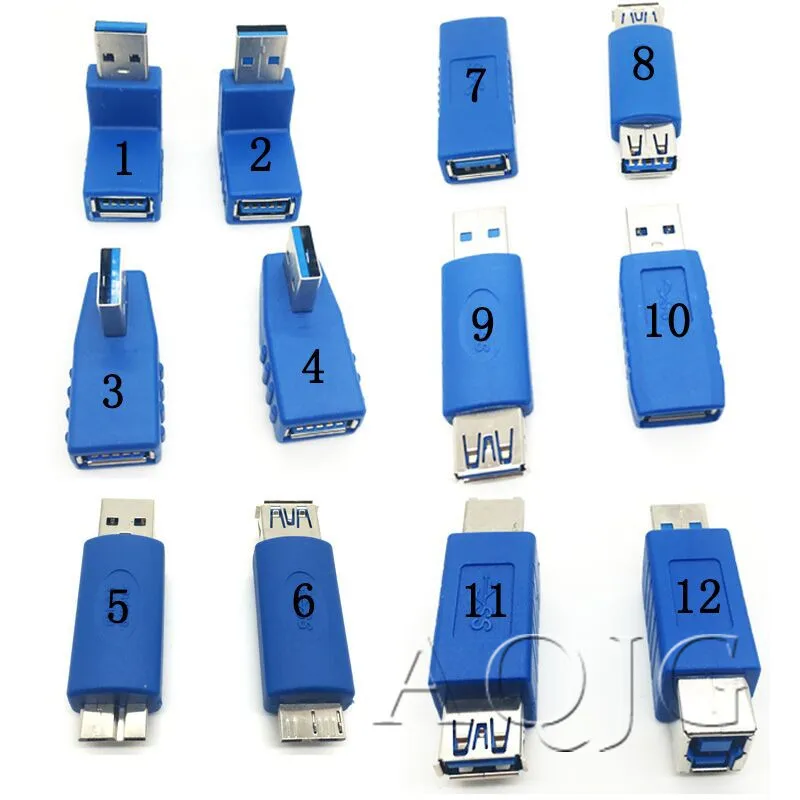 USB 3.0 Type A Female to Type B Male Plug Connector Adapter USB 3.0 Converter Adaptor AF to BM USB Male to female F/F MicroB