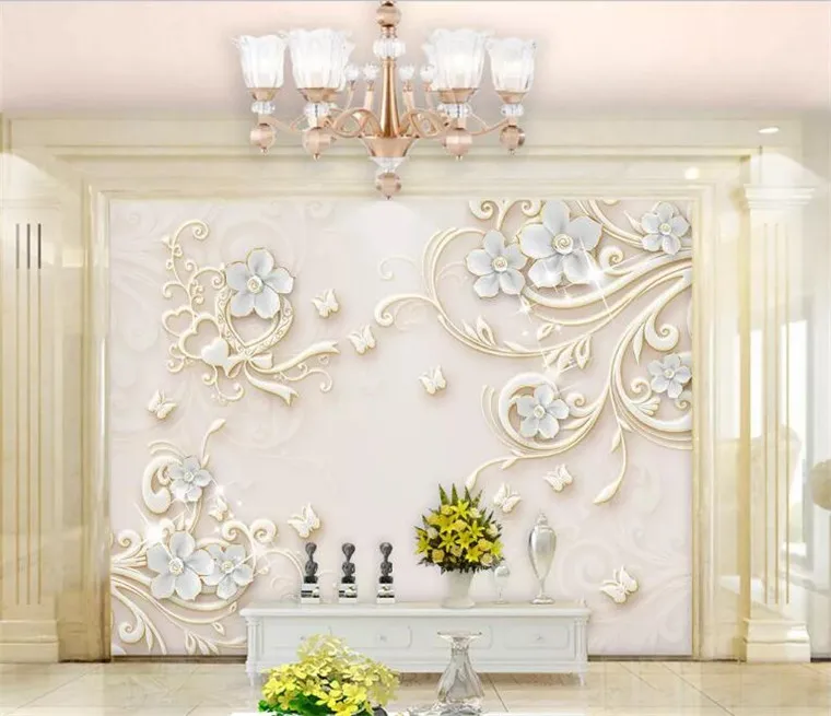 

custom european photo 3d wallpaper jade carving 3d relief wall paper for sofa TV background the sitting room wallpaper