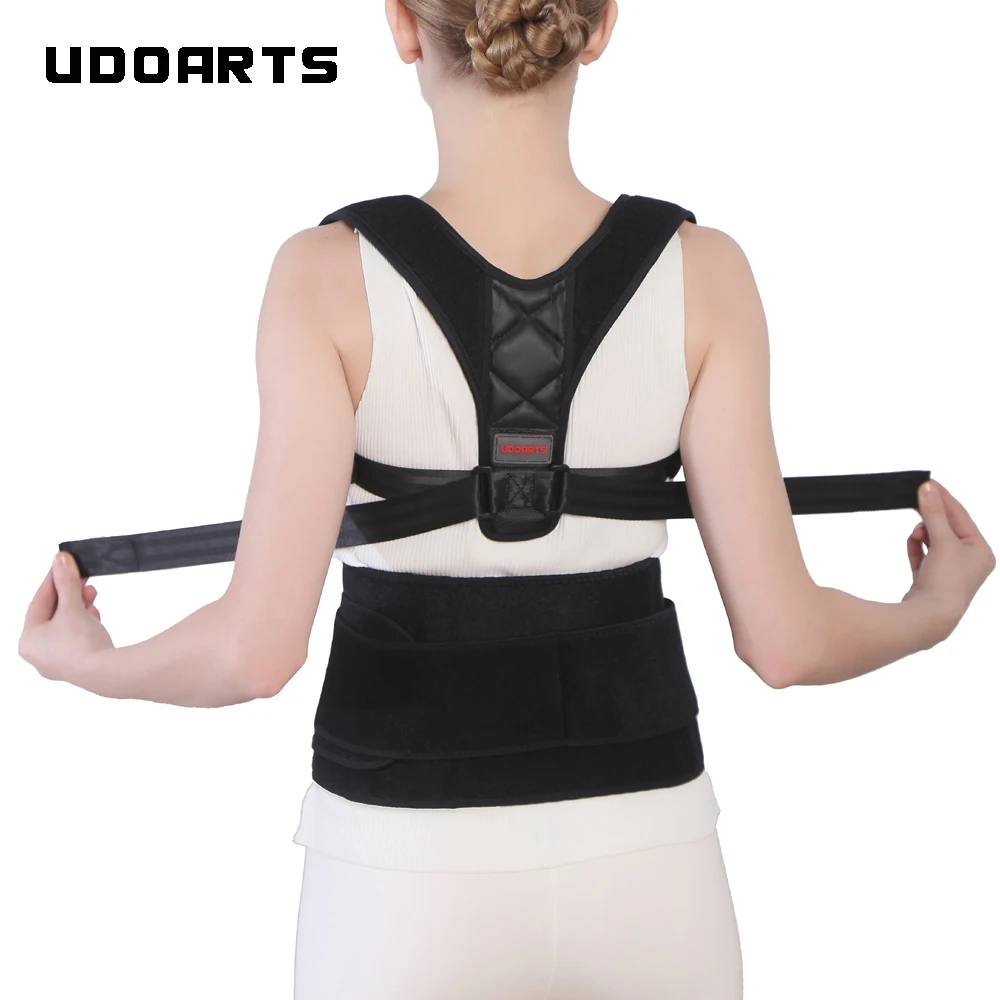 Udoarts Adjustable Back Support Brace With Posture Corrector