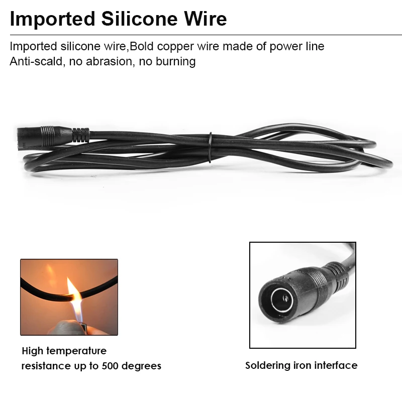 35W Car Soldering Iron Kit With DC Power Clips Cigarette Lighter Cable M900 Tip Bakelite Bracket For Electronic Repair