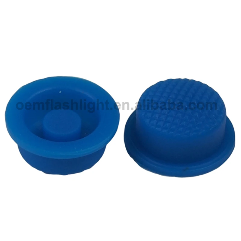 14mm(D) x 8mm(H) Silicone Tailcaps - Blue (10 pcs)