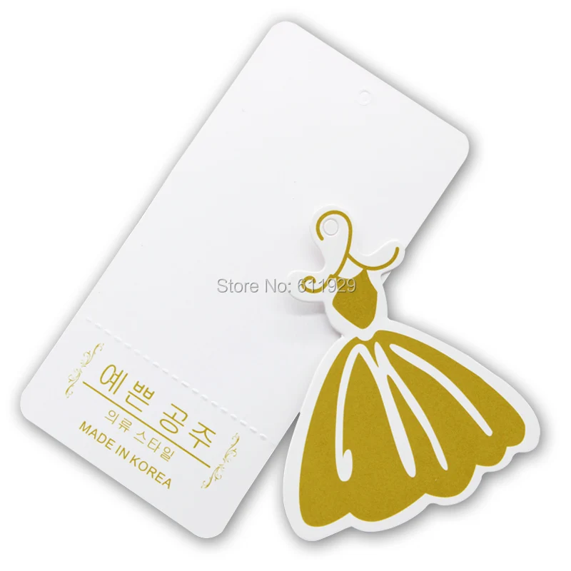 customized clothing bags paper hang tags/shape cutting labels/garment swing tags/dress printed tags brand name1000 pcs a lot