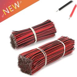 50Pcs/lot Red Black Abreast Line 26AWG 80mm 150MM length LED Line Connecting Tin Plating Wire DIY 2P Electronic Wire Welding