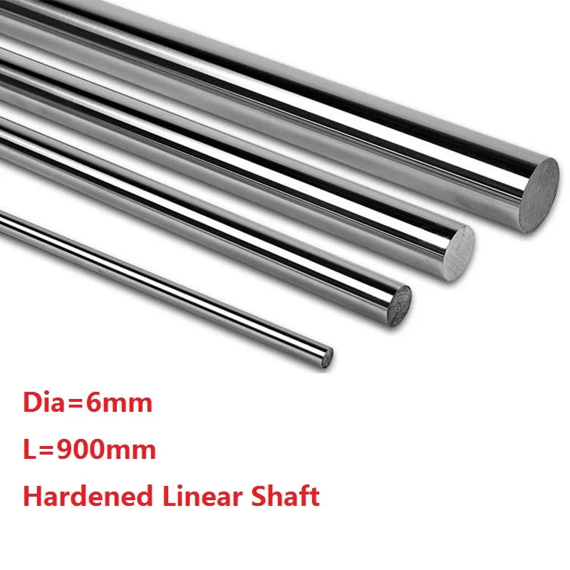 

50pcs/lot Dia 6mm shaft 900mm long Chromed plated linear shaft hardened shaft rod bar rail guide for 3d printer cnc parts