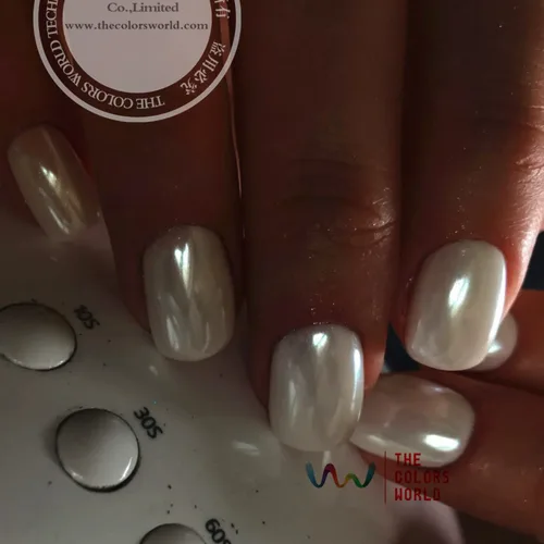 Imagen 2 del producto TCWZ671-W Tridimensional, Diamante brillante, color blanco, polvo nacarado, cambio de color mágico para nail art u otros