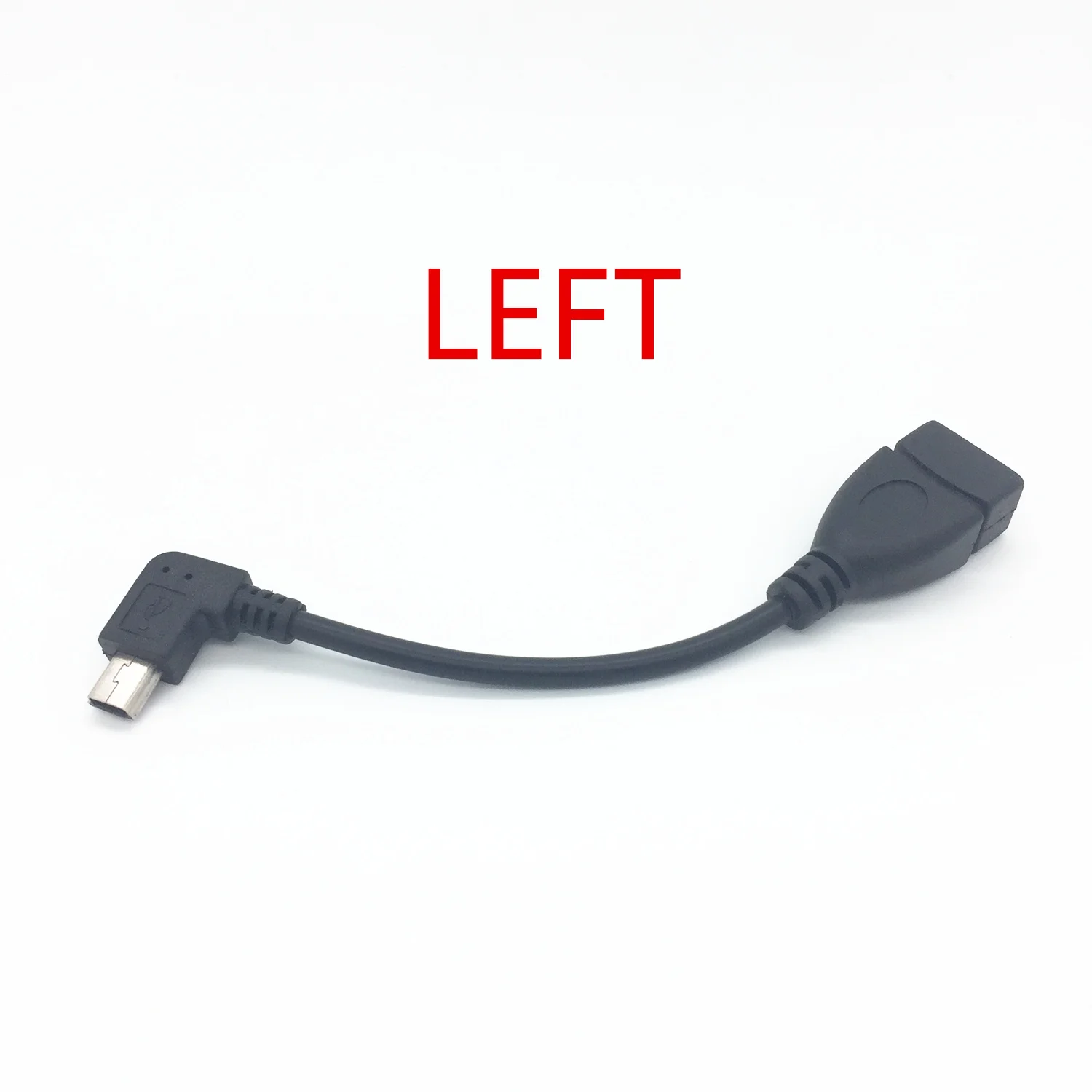  90 Degree Left Angle Mini 5pin USB Male To USB Female Charger Data Adapter Cable