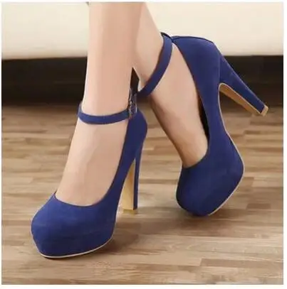 New beautiful black woman Pumps autumn thick heel shoes high-heeled shoes female the trend of ultra high heels female shoes