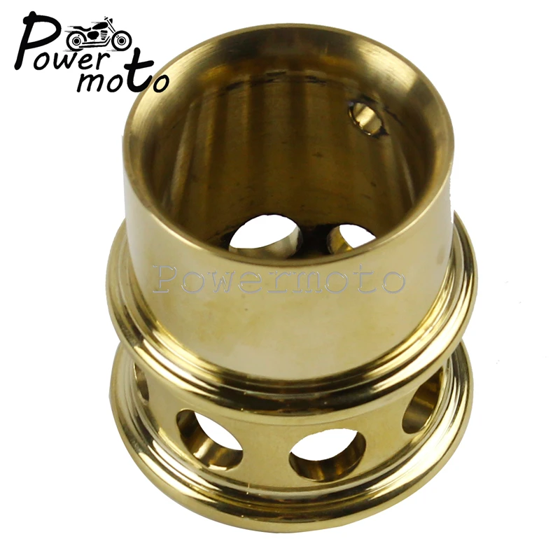 

Vintage Brass Drilled Exhaust Tip 2" 2.25" 2.5" Tail Pipe Cap End For Harley Bobber Chopper Cafe Racer Triumph Exhaust Plug