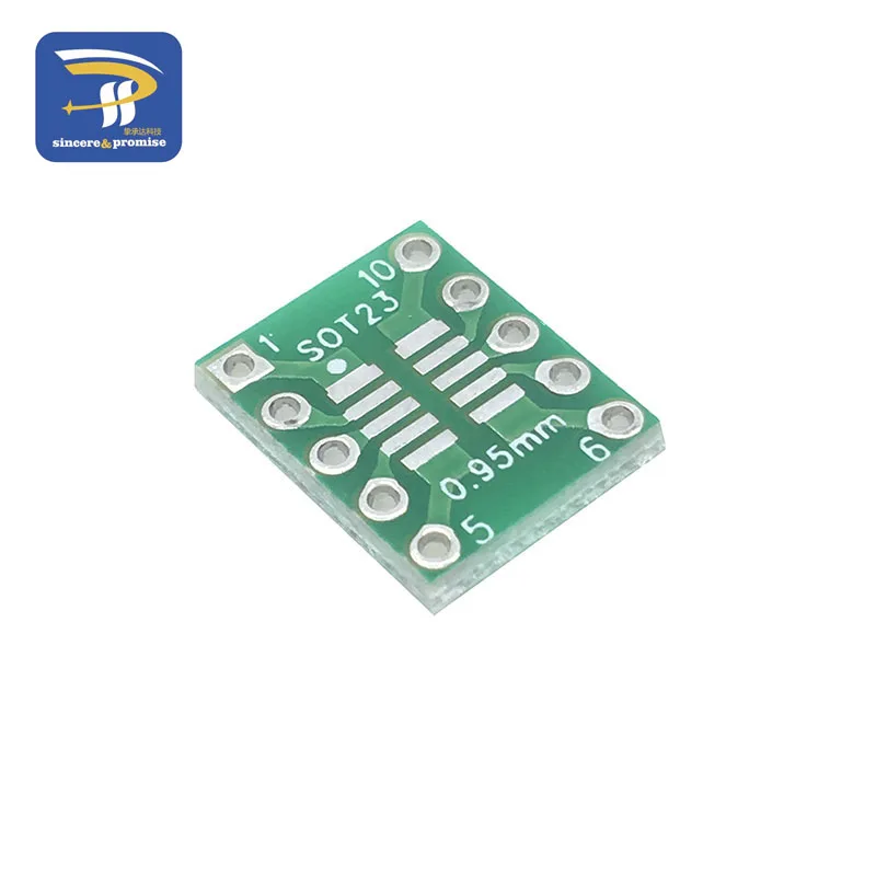 10pcs SOT23 MSOP10 to DIP Transfer Board DIP Pin Board Pitch Adapter 0.5mm/0.95mm To 2.54mm PCB