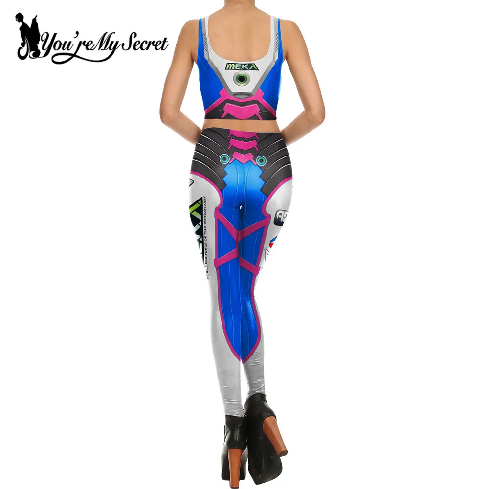 [Sen Benim Gizli] Moda Mavi Beyaz Leggins Kadınlar Tayt Dipleri Cosplay Süper KAHRAMAN Tracer Comic Legging Mujer pantolon KDK1641