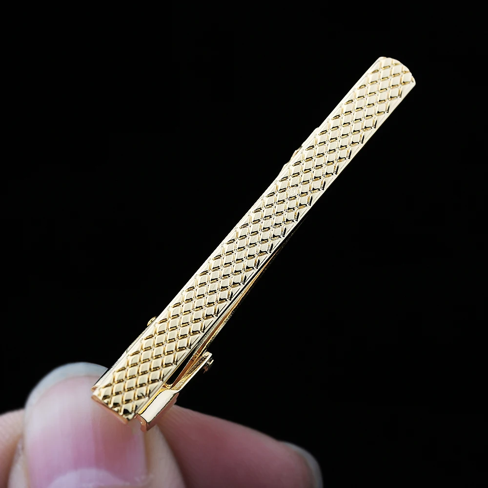 KFLK quality cufflinks stickpin gift tie pin men golden Crimped wire tie clip cufflinks stickpin 2018new products guests