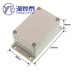 YYT Plastic Lithium Battery Shell Module Control Box Waterproof Power Distribution Terminal Enclosure 123x68x50mm 123*68*50