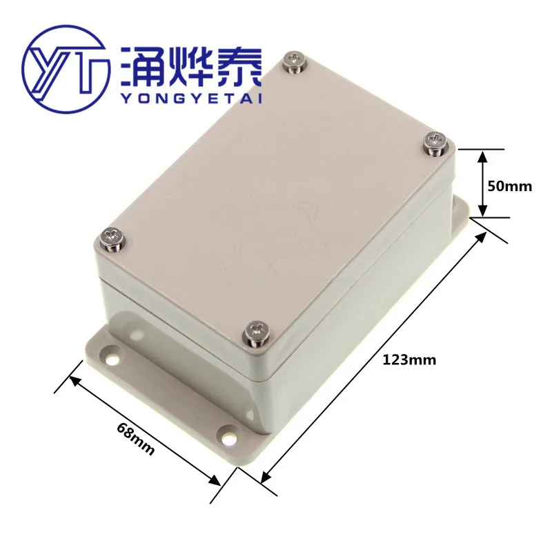 YYT Plastic lithium battery case Instrumentation box waterproof power distribution terminal chassis 123*68*50