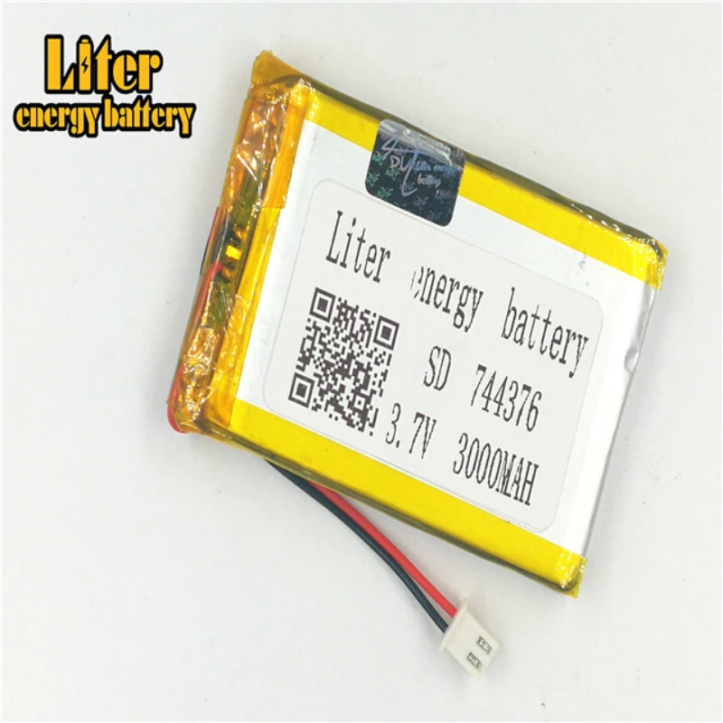 XHR-2P 2.54 3000mAh in special offer core 744376 754575 3.7V lithium polymer battery