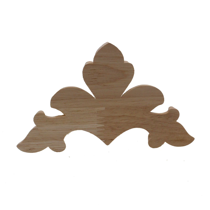 Runbazef European Solid Wood Decoration Appliques Carved Corner Flower Door Furniture Accessories Decals Wooden Home Decor