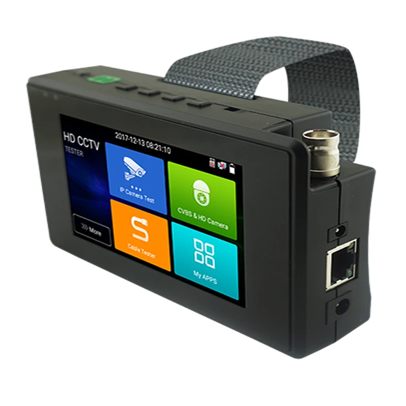 

New 4inch Wrist 4K H265 IP 8MP TVI 4MP CVI 5MP AHD CVBS 5-in-1 CCTV Tester with DC12V 3A DC48V POE Power Output and WIFI Hotspot