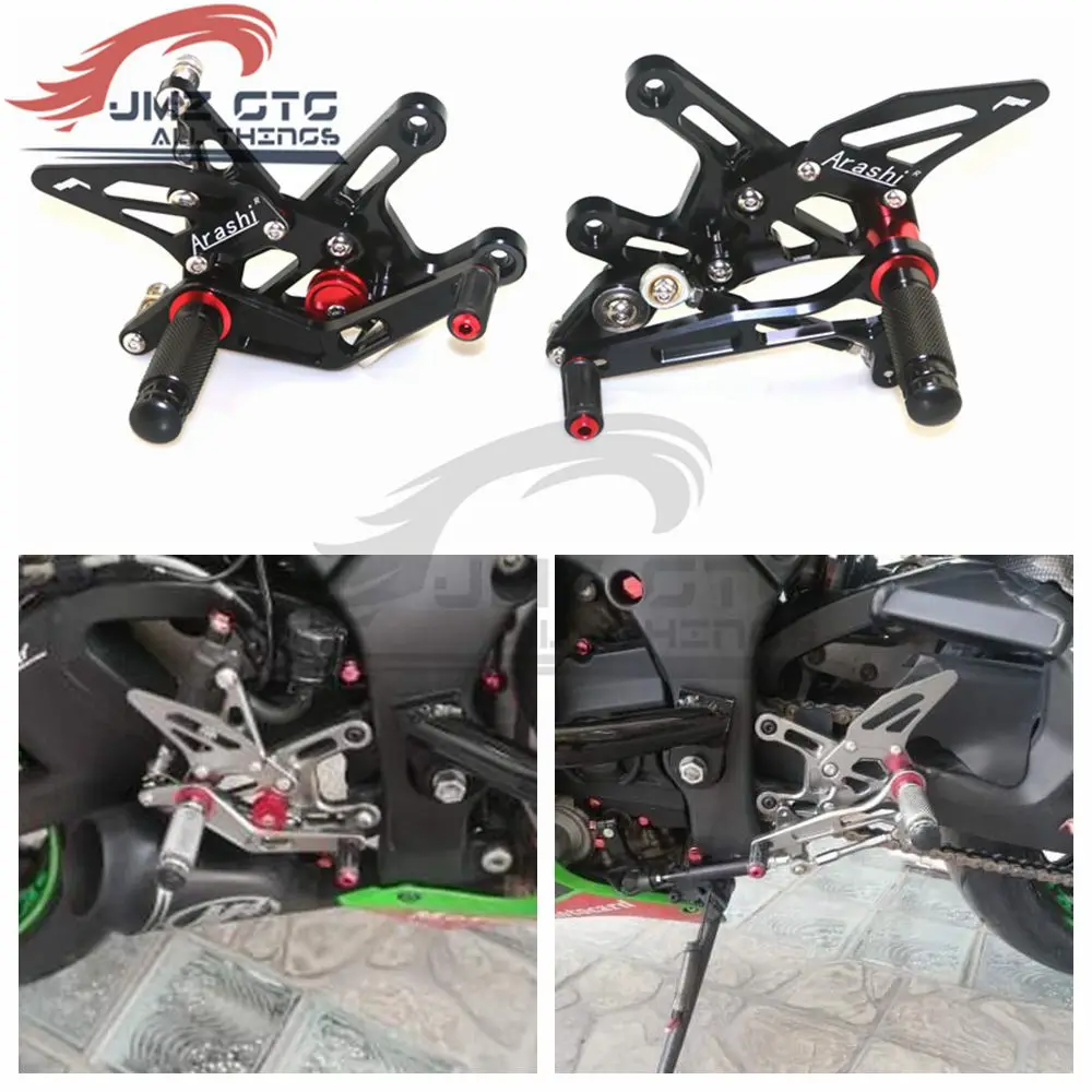 Motorcycle CNC Adjustable Rear Set Rearsets Footrest Foot Rest For KAWASAKI ZX10R 2016-2017-2018 2019 2020