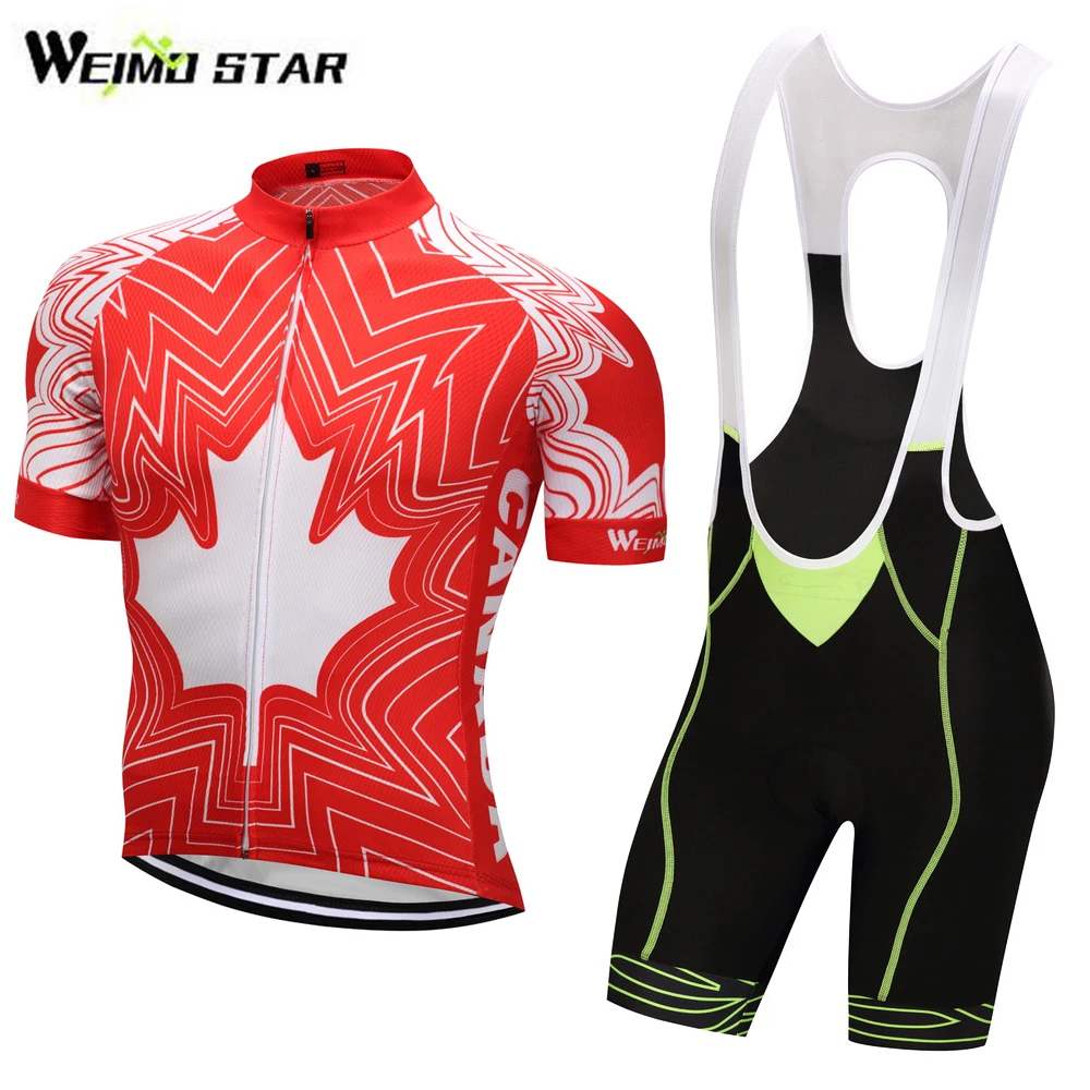 

Weimostar Canada Pro Men Cycling Jersey Set Breathable MTB Clothes Quick Dry Bicycle Summer Sportswear Bike Jersey Ropa Ciclismo