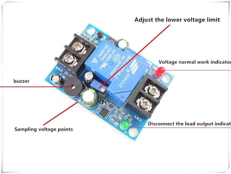 2PCS 12V Battery Anti-over-release Controller delay Anti-over-release Protection board Undervoltage Shutdown load sound DIY