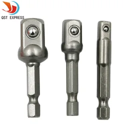 1-3pcs chrome vanadium steel socket adapter Seth ex shank to 1/4