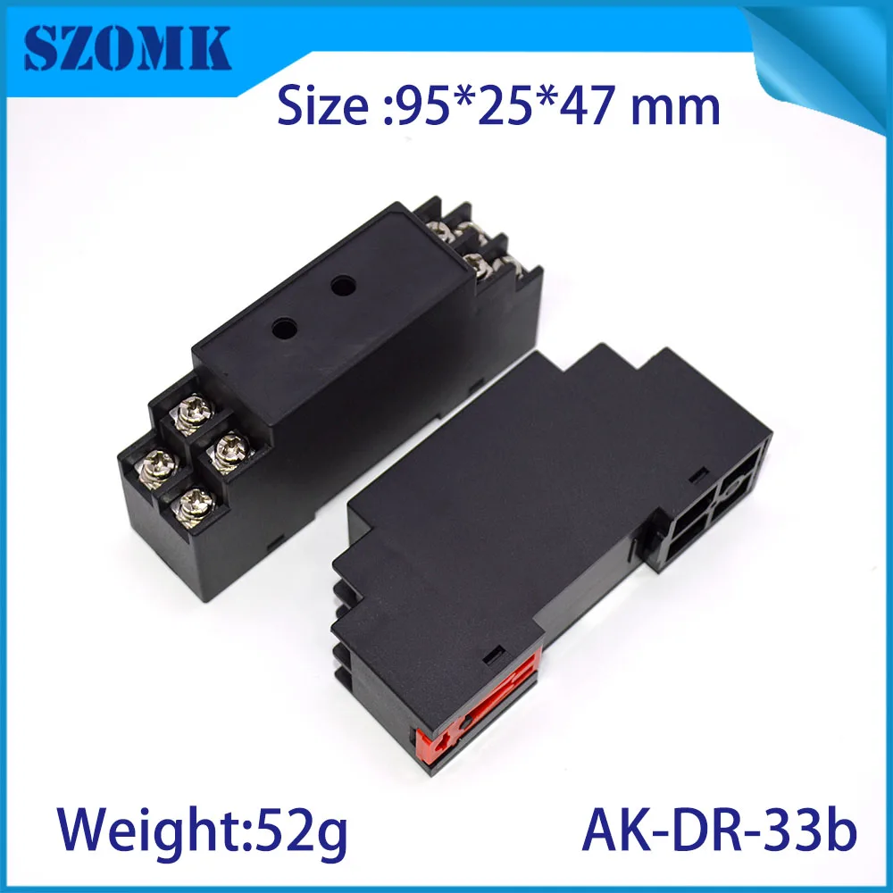 10Pcs 95*25*47mm customizable plastic din rail junction box instrument housing for electronics PLC pcb plastic boxes