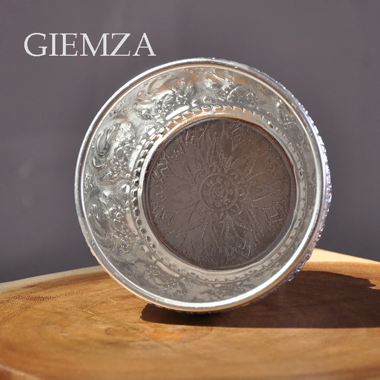 GIEMZA Metal Bowls Spa Serving Foe Mixing Bowing 1pc Large Bowl Salad Kitchen Candy Vintage Thailand Decorative No Lid