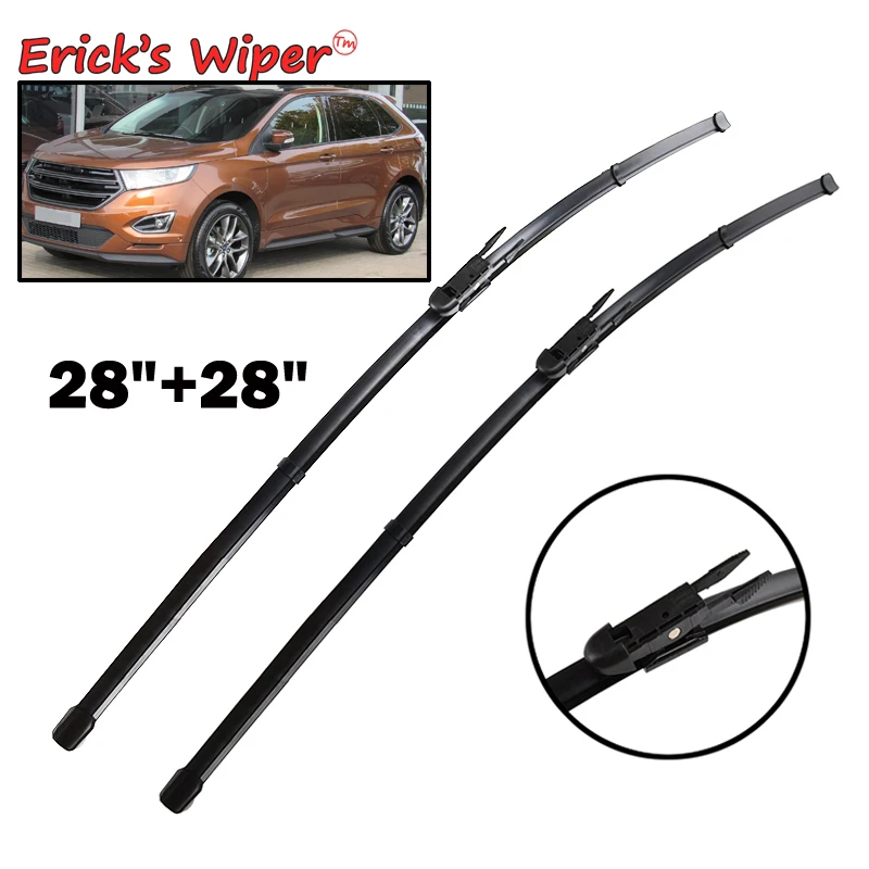 Erick\'s Wiper LHD & RHD Front Wiper Blades For Ford Edge MK2 2015 - 2023 Windshield Windscreen Window Car Rain Brushes 28\'\'+28\'\'