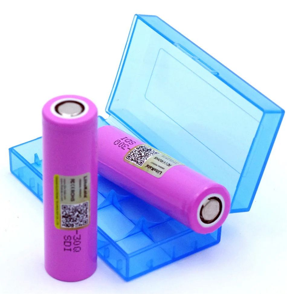 2 قطعة Liitokala جديد ICR18650 30Q 18650 3000mAh بطاريّة ليثيوم قابلة لإعادة الشحن لبطاريات السجائر الإلكترونية + صندوق تخزين