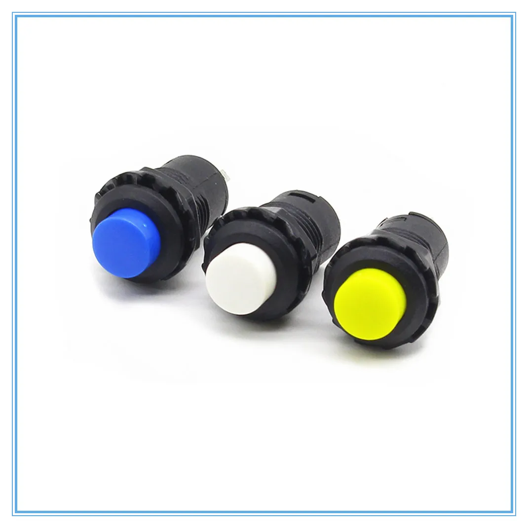 1pcs Self-Lock /Momentary Pushbutton Switches DS228 DS227 12mm OFF- ON Push Button Switch 3A /125VAC 1.5A/250VAC