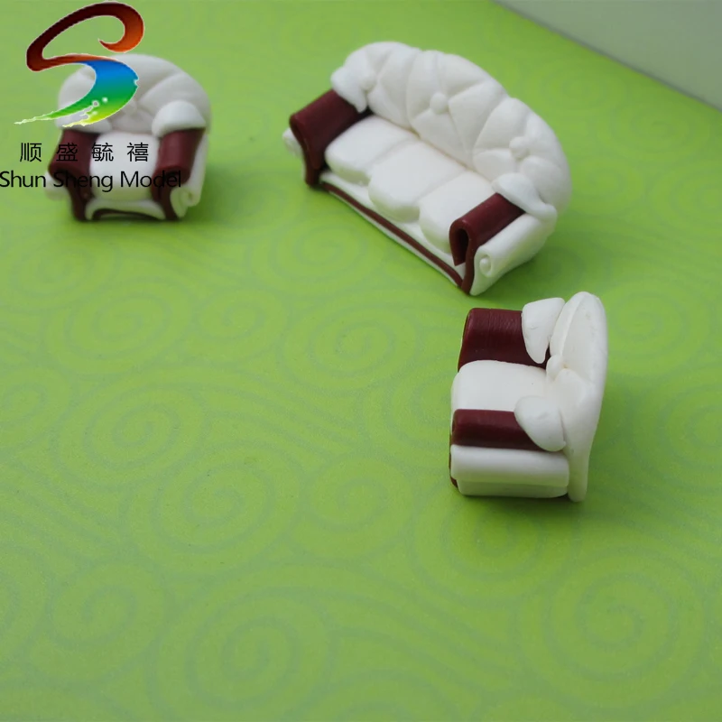 VSF17   Mini Model sofa set For Model Design scale 1:25--1:50 design flower  miniature model Furniture