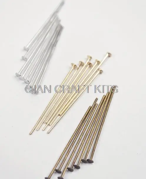 

1500pcs silver,gold,antique bronze head pins (20mm 26mm 30mm 40mm) mix size Head Pins Metal Pin Agulhas Para Artesanato Pins